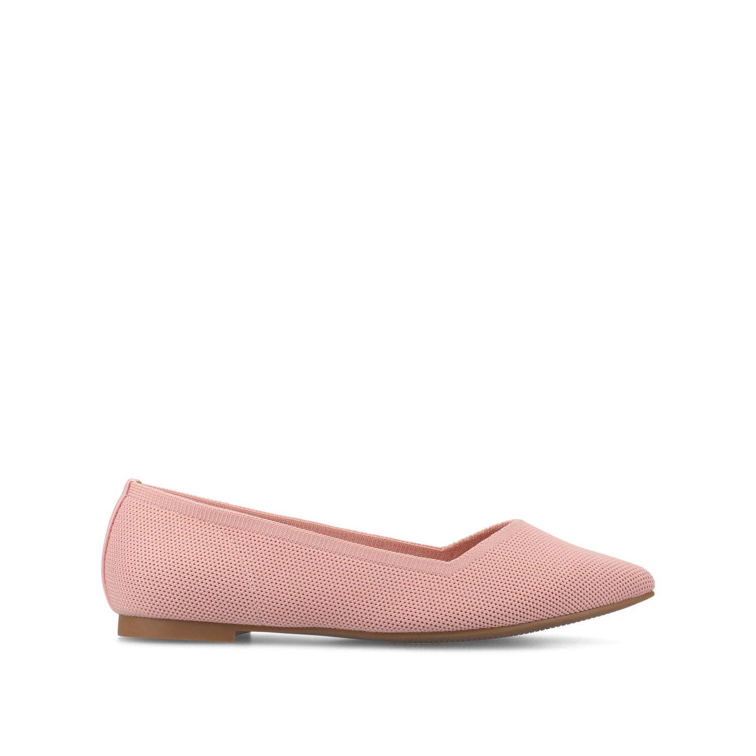 MINNAH BALLET FLATS IN KNIT FABRIC - Pink Knit