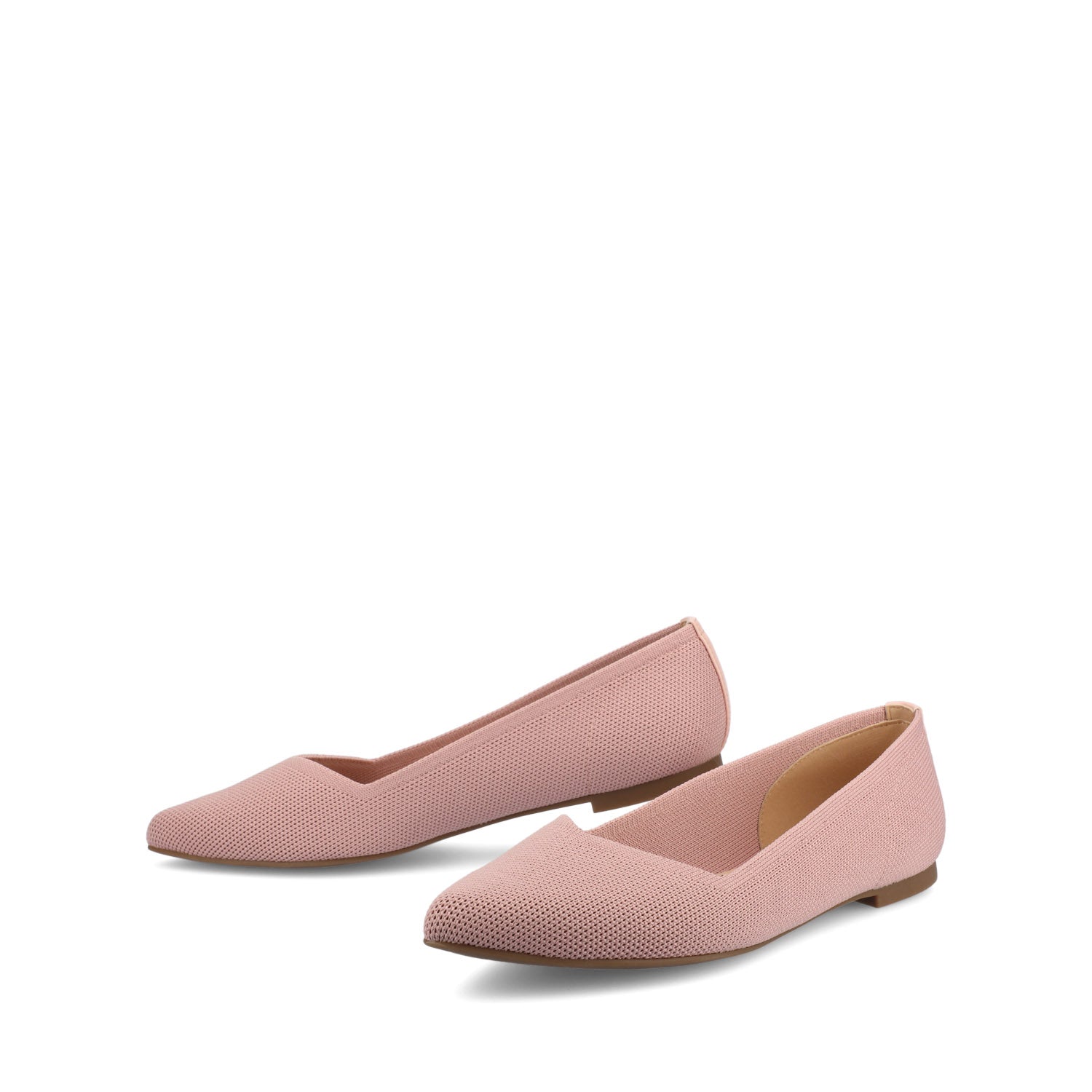 MINNAH BALLET FLATS IN KNIT FABRIC - Pink Knit