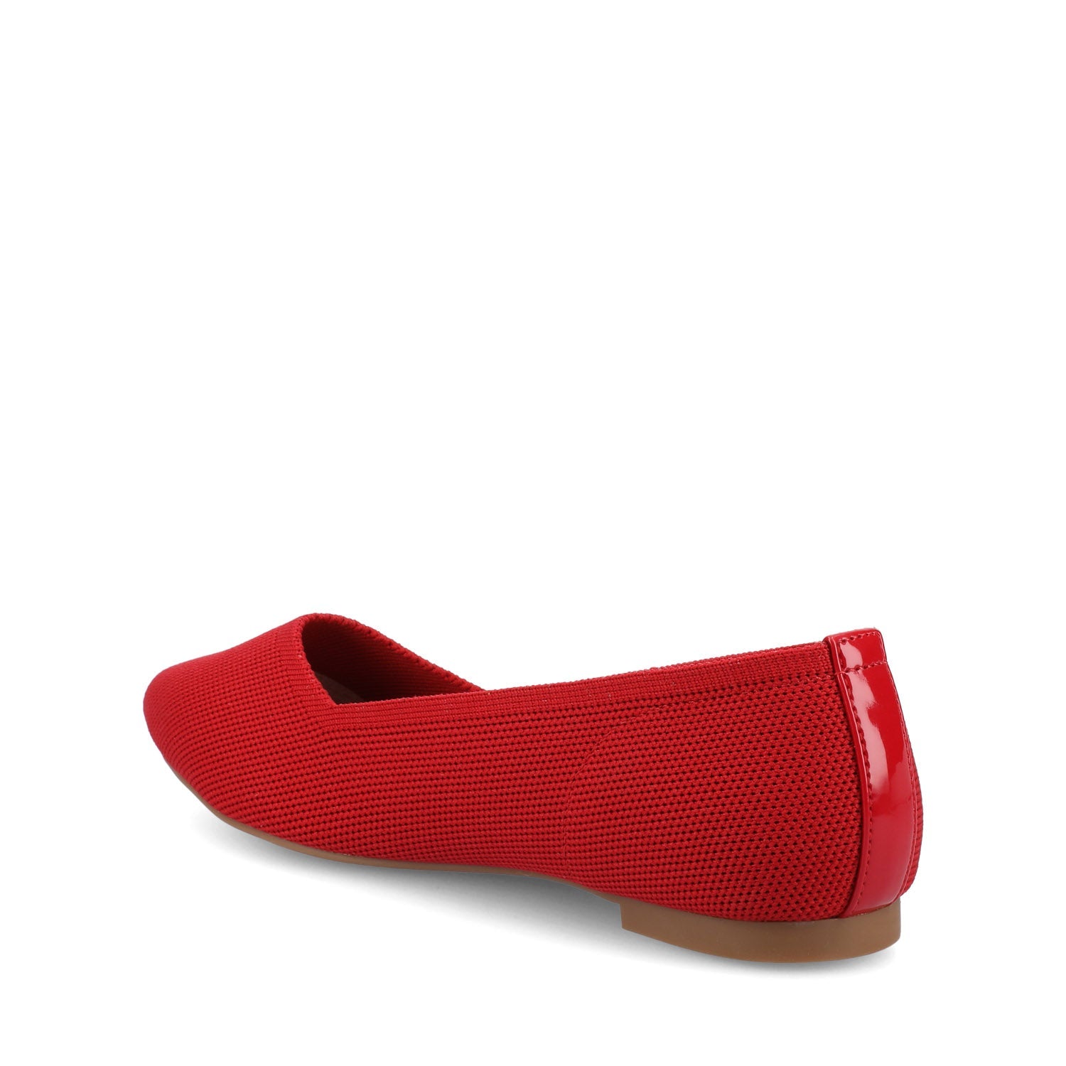 MINNAH BALLET FLATS IN KNIT FABRIC - Red Knit