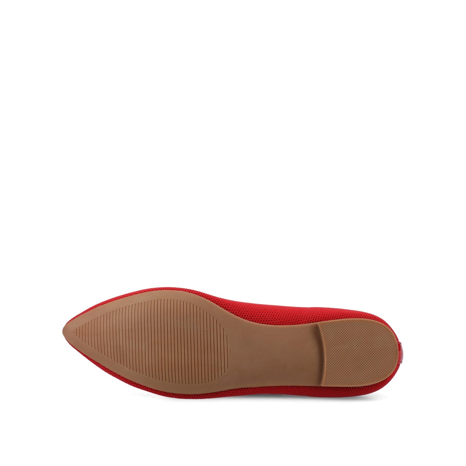 MINNAH BALLET FLATS IN KNIT FABRIC - Red Knit
