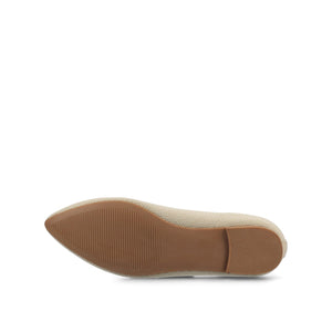 MINNAH BALLET FLATS IN KNIT FABRIC - Taupe Knit