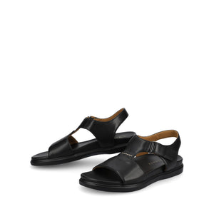 MIRA T-STRAP SANDALS - Black