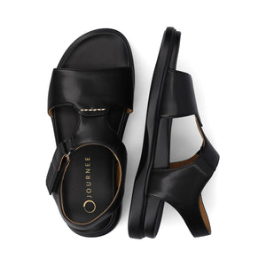 MIRA T-STRAP SANDALS - Black