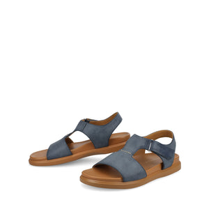 MIRA T-STRAP SANDALS - Blue