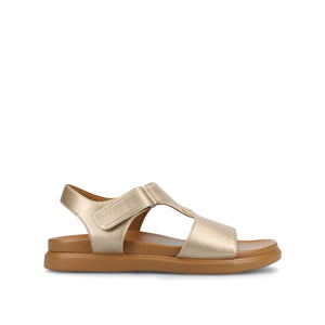 MIRA T-STRAP SANDALS - Champagne