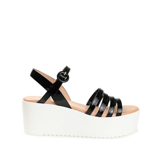 MIRAGGE PLATFORM SANDALS IN FAUX LEATHER