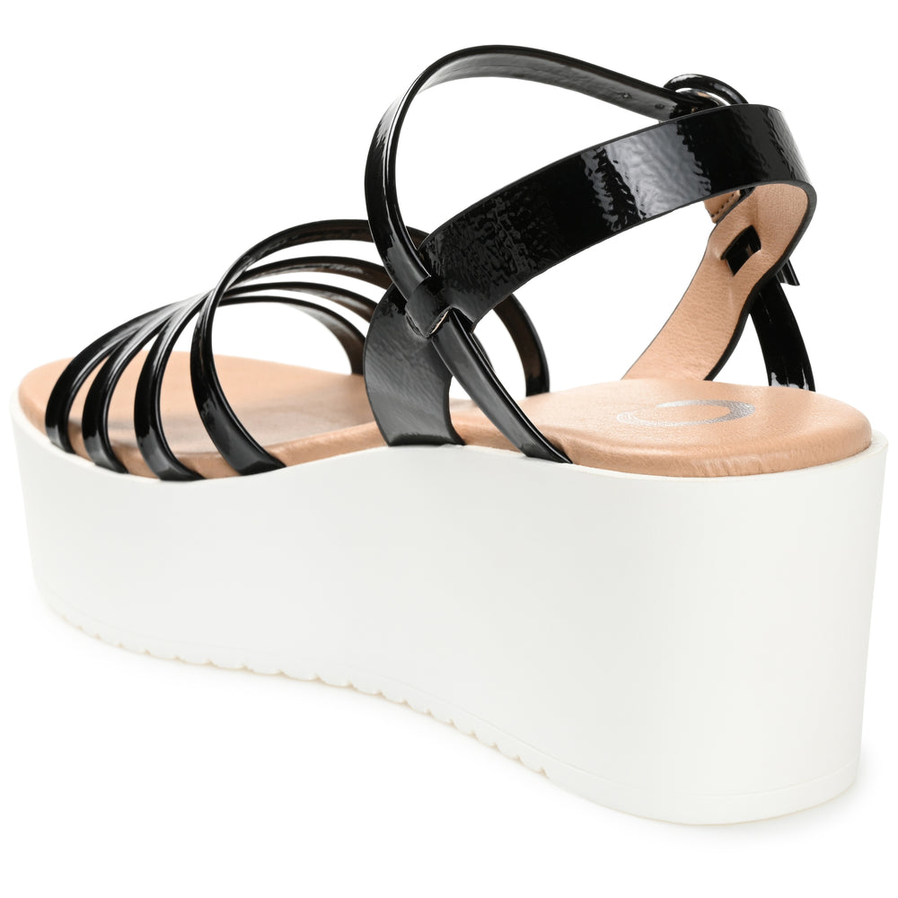 MIRAGGE PLATFORM SANDALS IN FAUX LEATHER