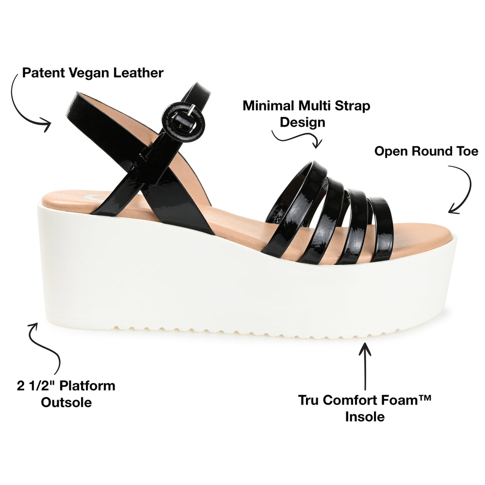 MIRAGGE PLATFORM SANDALS IN FAUX LEATHER