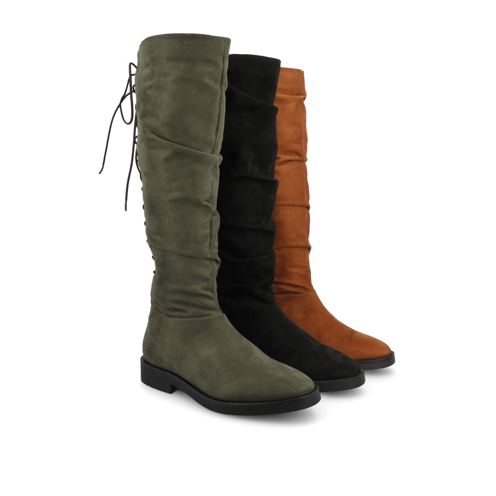 MIRINDA KNEE HIGH BOOTS IN WIDE-CALF