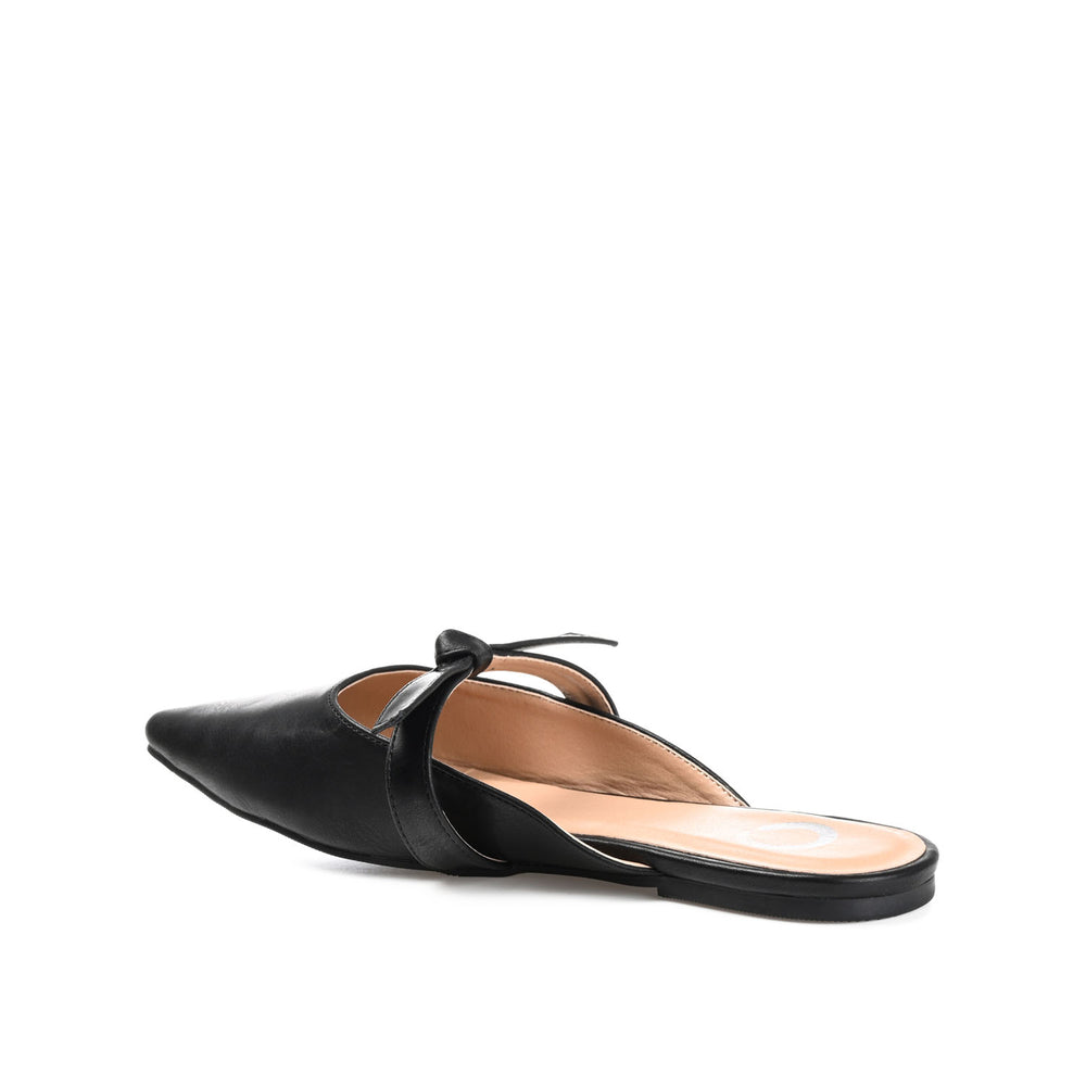 MISSIE MULED FLATS IN FAUX LEATHER