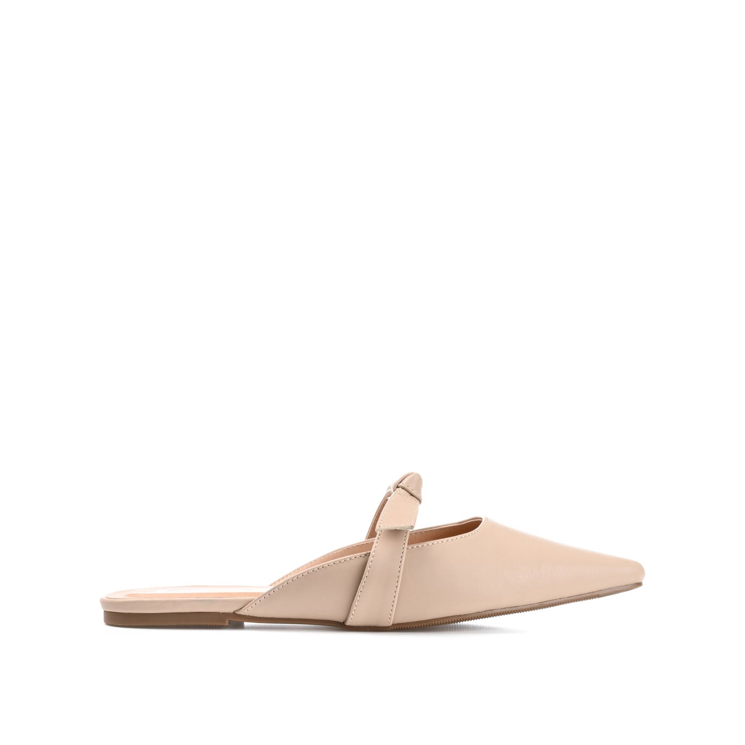 MISSIE MULED FLATS IN VEGAN LEATHER - Nude