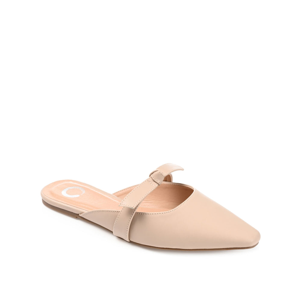 MISSIE MULED FLATS IN FAUX LEATHER