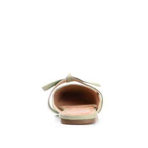 MISSIE MULED FLATS IN VEGAN LEATHER - Green