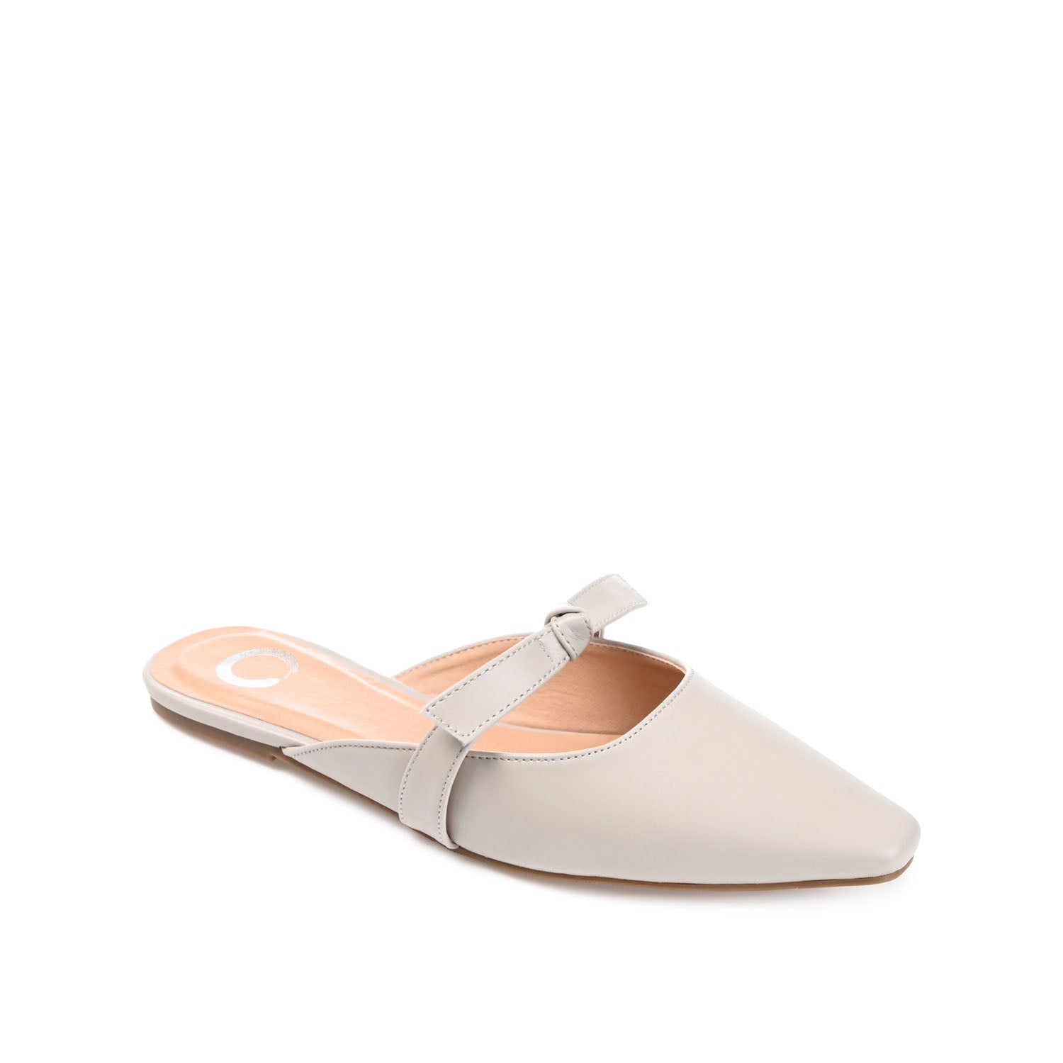 MISSIE MULED FLATS IN FAUX LEATHER