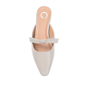 MISSIE MULED FLATS IN VEGAN LEATHER - Grey