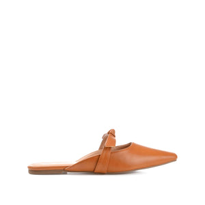 MISSIE MULED FLATS IN VEGAN LEATHER - Rust