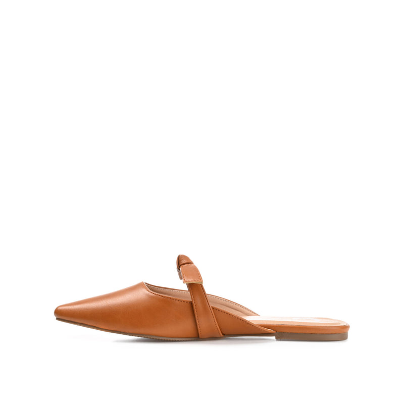 MISSIE MULED FLATS IN FAUX LEATHER