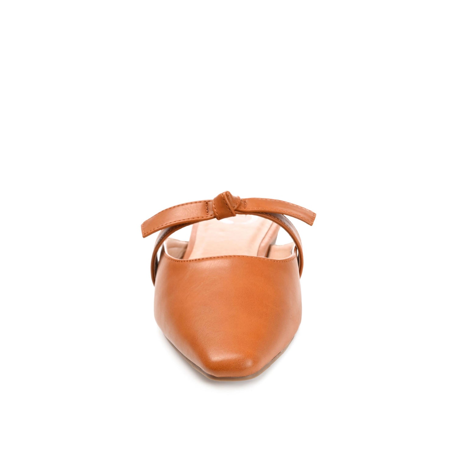 MISSIE MULED FLATS IN VEGAN LEATHER - Rust