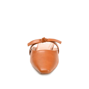 MISSIE MULED FLATS IN VEGAN LEATHER - Rust