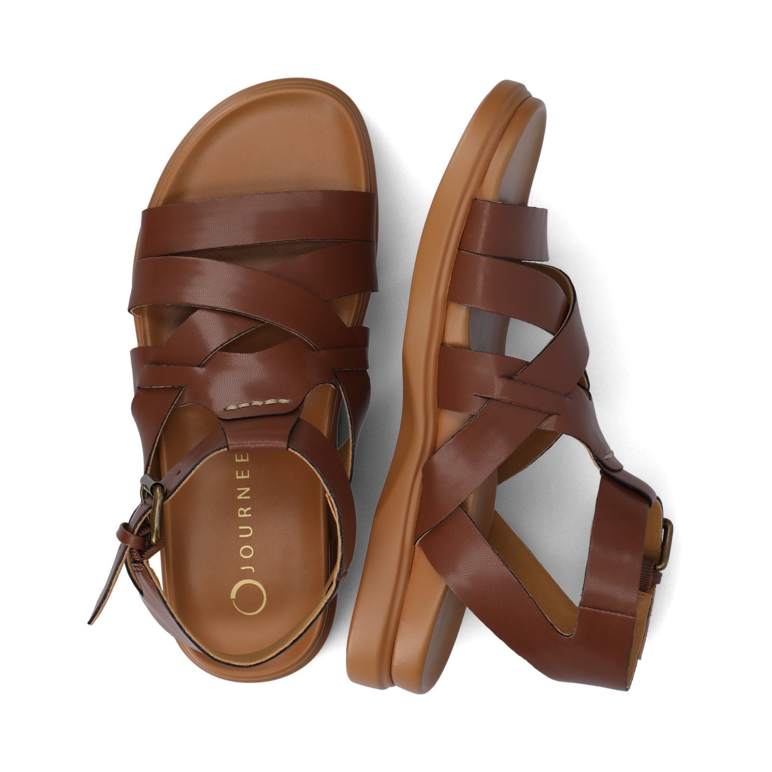 MISTEE MULTI STRAP SANDALS - Cognac