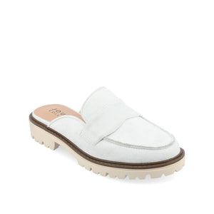 MIYCAH MULED LOAFER FLATS IN FAUX SUEDE - Blue