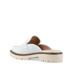 MIYCAH MULED LOAFER FLATS IN FAUX SUEDE - Blue