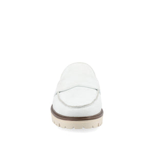 MIYCAH MULED LOAFER FLATS IN FAUX SUEDE - Blue