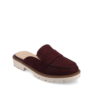 MIYCAH MULED LOAFER FLATS IN FAUX SUEDE