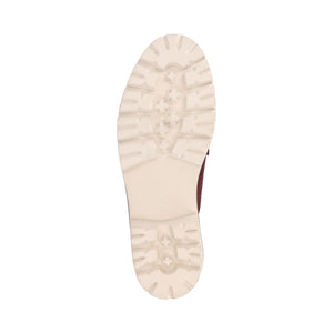 MIYCAH MULED LOAFER FLATS IN FAUX SUEDE - Oxblood Nubuck