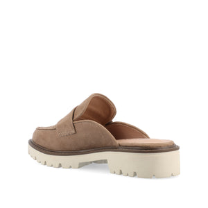 MIYCAH MULED LOAFER FLATS IN FAUX SUEDE