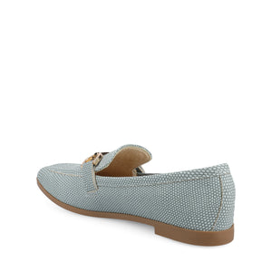MIZZA LOAFER FLATS IN VEGAN LEATHER - Blue Lizard