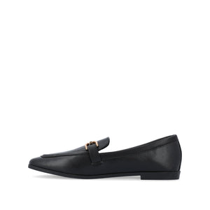 MIZZA LOAFER FLATS IN VEGAN LEATHER - Black PU