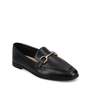 MIZZA LOAFER FLATS IN VEGAN LEATHER - Black PU