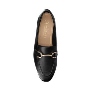 MIZZA LOAFER FLATS IN VEGAN LEATHER - Black PU
