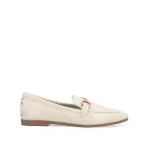 MIZZA LOAFER FLATS IN VEGAN LEATHER - Bone PU