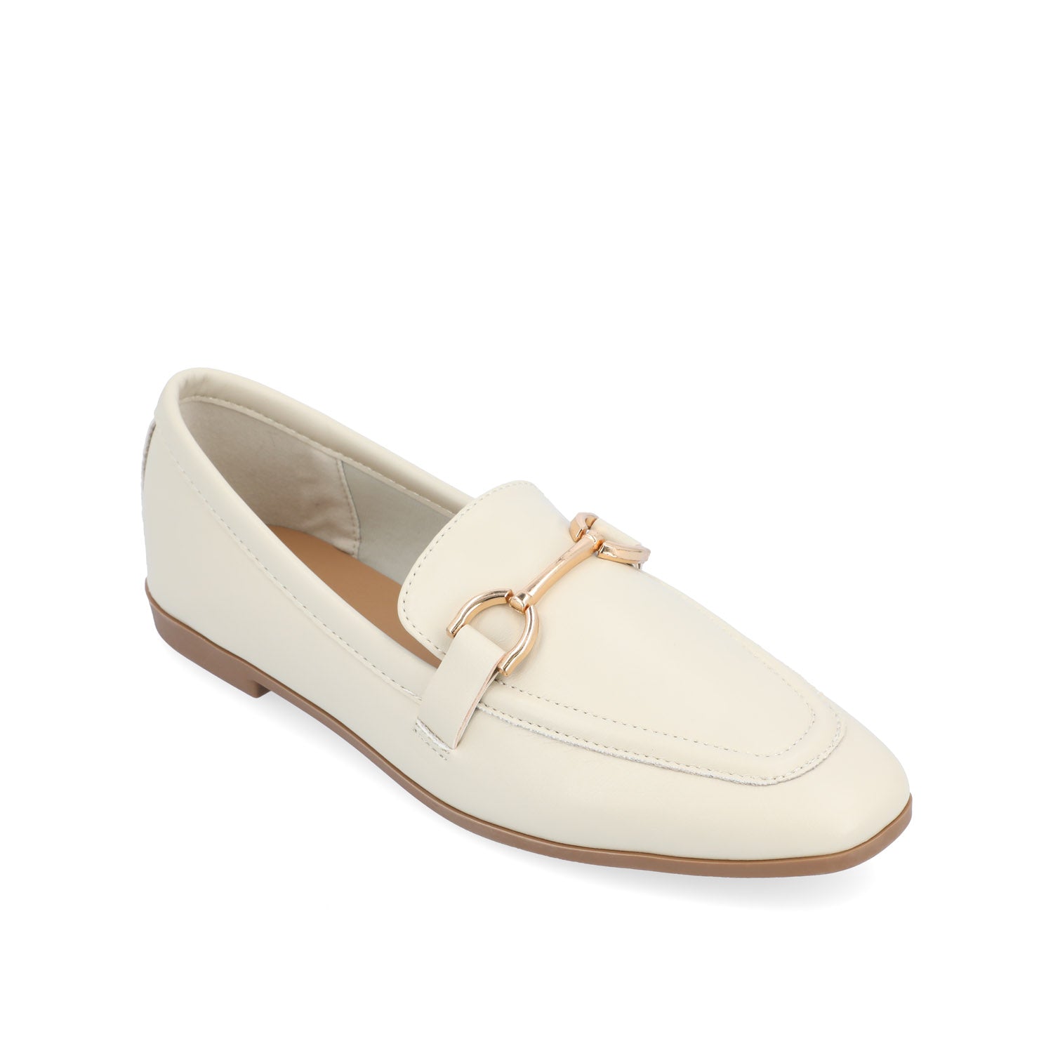 MIZZA LOAFER FLATS IN VEGAN LEATHER - Bone PU