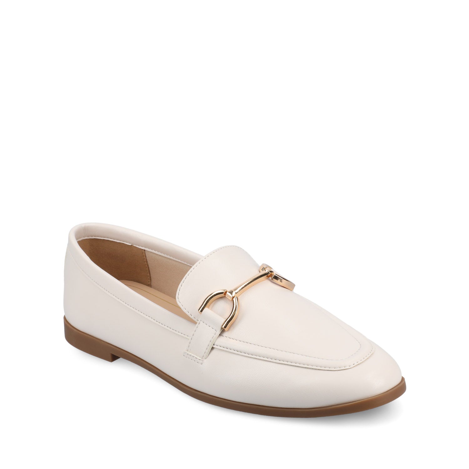 MIZZA LOAFER FLATS IN VEGAN LEATHER - Bone PU