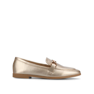 MIZZA LOAFER FLATS IN VEGAN LEATHER - Champagne PU