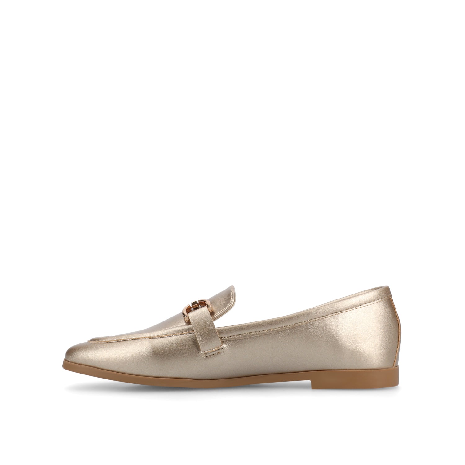 MIZZA LOAFER FLATS IN VEGAN LEATHER - Champagne PU
