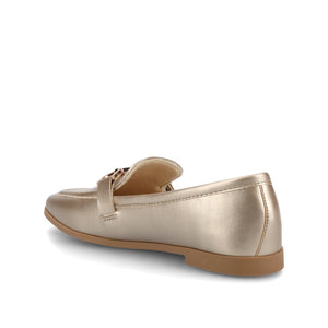 MIZZA LOAFER FLATS IN VEGAN LEATHER - Champagne PU