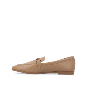 MIZZA LOAFER FLATS IN VEGAN LEATHER - Mocha PU