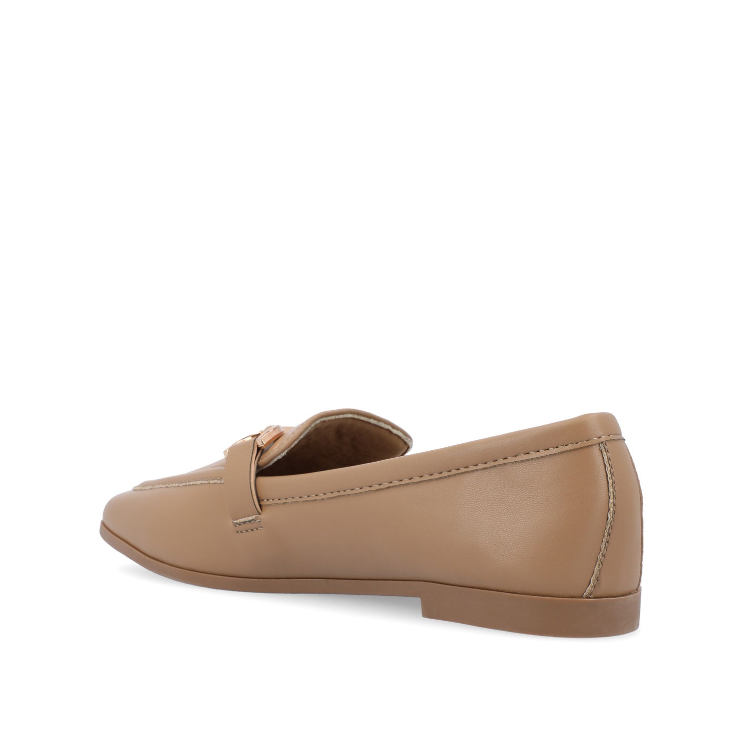 MIZZA LOAFER FLATS IN VEGAN LEATHER - Mocha PU