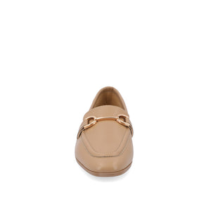 MIZZA LOAFER FLATS IN VEGAN LEATHER - Mocha PU