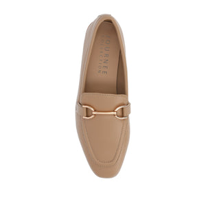 MIZZA LOAFER FLATS IN VEGAN LEATHER - Mocha PU