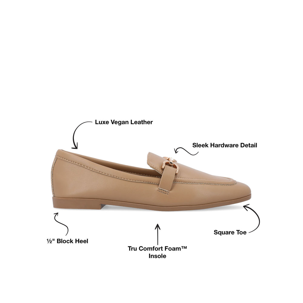 MIZZA LOAFER FLATS IN FAUX LEATHER