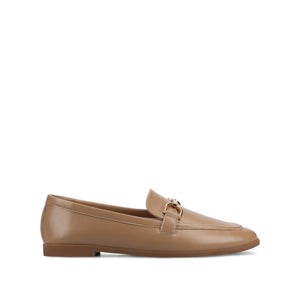 MIZZA LOAFER FLATS IN VEGAN LEATHER - Mocha PU