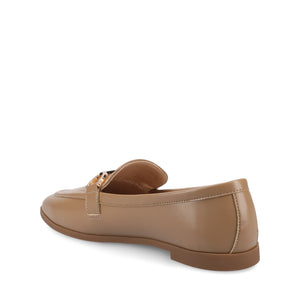 MIZZA LOAFER FLATS IN VEGAN LEATHER - Mocha PU