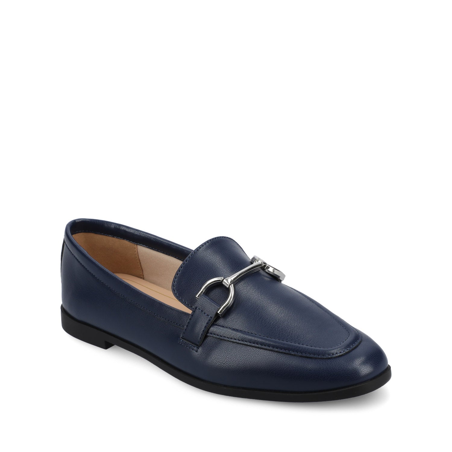 MIZZA LOAFER FLATS IN VEGAN LEATHER - Navy PU