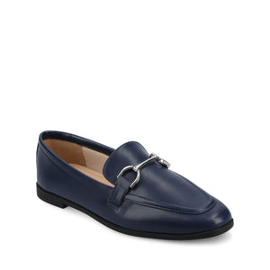 MIZZA LOAFER FLATS IN VEGAN LEATHER - Navy PU