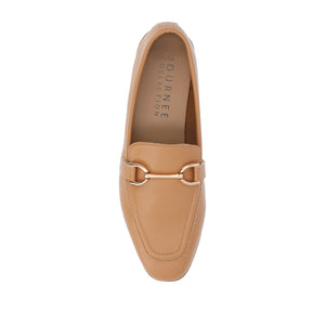 MIZZA LOAFER FLATS IN VEGAN LEATHER - Tan PU